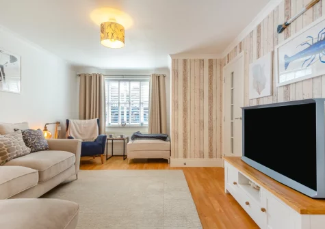 The living room at 3 The Boatyard, Abersoch