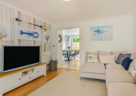 The living room at 3 The Boatyard, Abersoch