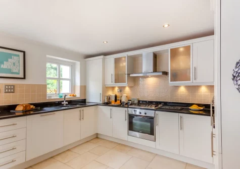 The kitchen at 3 The Boatyard, Abersoch