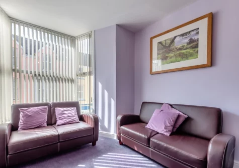 The living area at 3 White Rose, Tenby