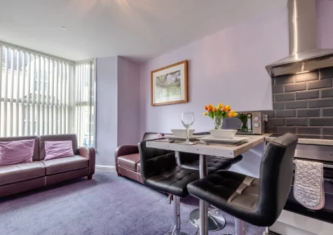 The living, dining area & kitchen at 3 White Rose, Tenby