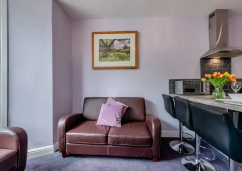 The living & dining area at 3 White Rose, Tenby