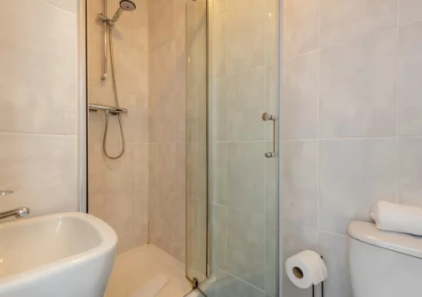 Bedroom #2 en-suite shower room at 3 White Rose, Tenby