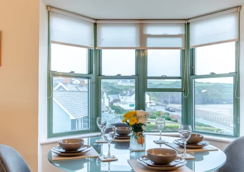 The dining area at 32 St Brides Bay View, Broad Haven
