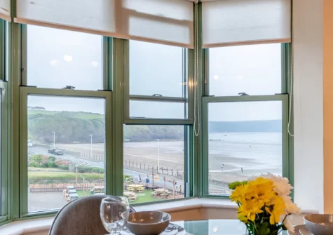 The dining area at 32 St Brides Bay View, Broad Haven