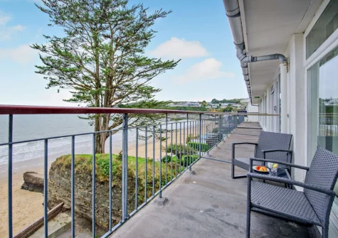 The balcony & outdoor sitting area at 35 Beach Court, Saundersfoot