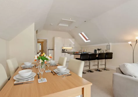 The dining area at 4 Northcliffe House, Tenby