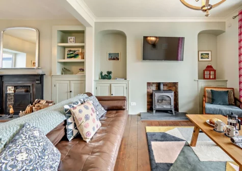 The living room at 4 Queens Parade, Tenby