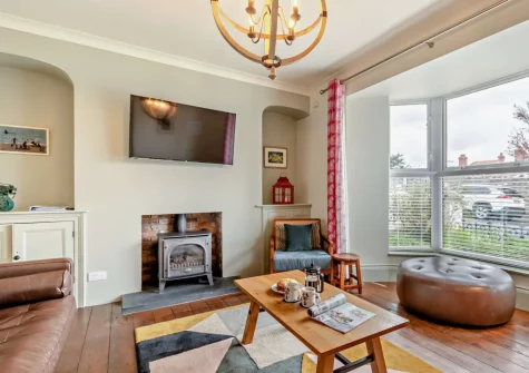 The living room at 4 Queens Parade, Tenby