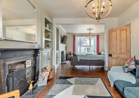 The living room at 4 Queens Parade, Tenby