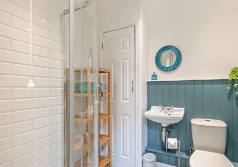 The shower room at 4 Queens Parade, Tenby