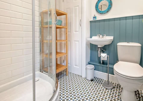 The shower room at 4 Queens Parade, Tenby
