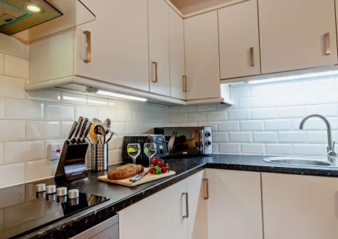 The kitchen at 4 Spetchley House, Tenby