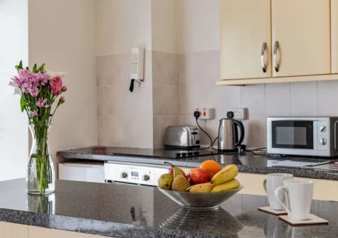 The kitchen at 5 Cheltenham House, Tenby