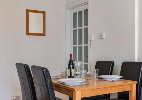 The dining area at 5 Cheltenham House, Tenby