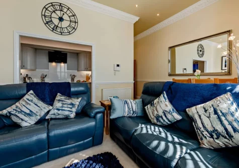 The living area at 5 South Beach Court, Tenby