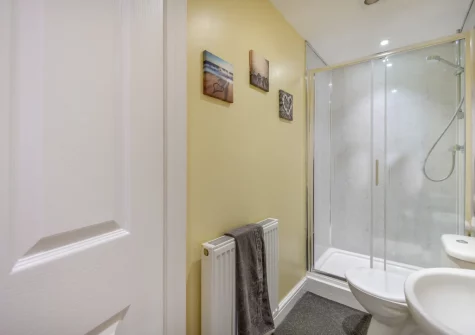 The shower room at 5 The Norton, Tenby