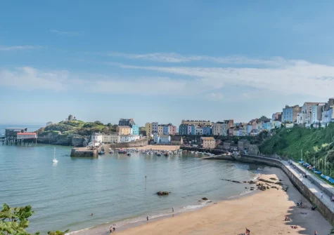 A short downhill walk will bring you out on the gorgeous golden sands of Tenby North Beach