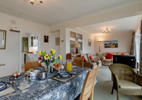 The dining area at 50 Croft Court, Tenby