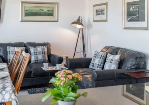 The living area at 6 Goscar Court, Tenby