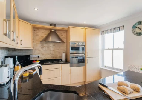 The kitchen at 6 Goscar Court, Tenby