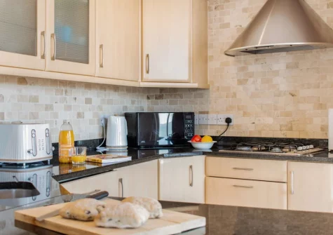 The kitchen at 6 Goscar Court, Tenby