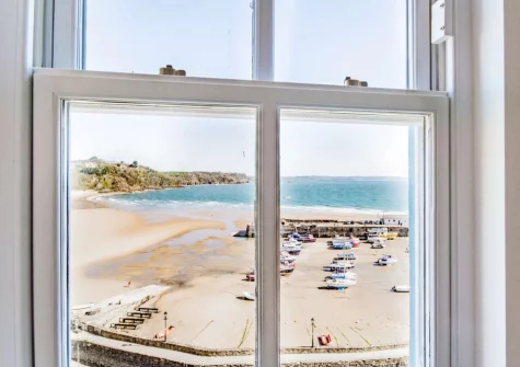 The view from the kitchen & living area at 6 Goscar Court, Tenby