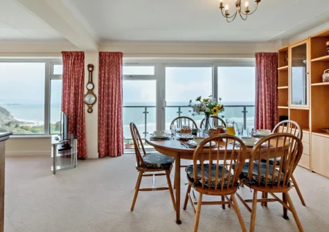 The dining area at 60 Croft Court, Tenby