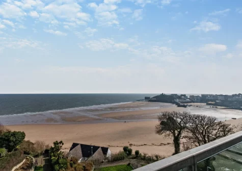 The view from the balcony at 60 Croft Court, Tenby
