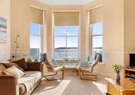 The living area at 7 South Beach Court, Tenby