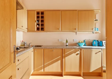 The kitchen at 7 South Beach Court, Tenby