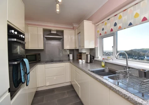 The kitchen at 74 Croft Court, Tenby