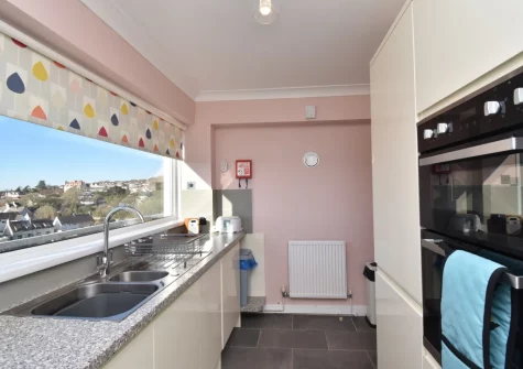 The kitchen at 74 Croft Court, Tenby