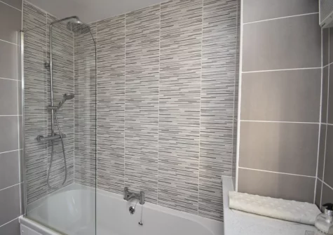 The bathroom at 74 Croft Court, Tenby