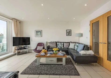 The living area at 8 Cobourg House, Tenby