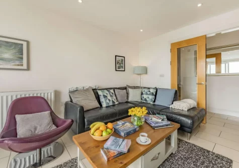 The living area at 8 Cobourg House, Tenby