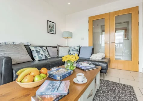 The living area at 8 Cobourg House, Tenby