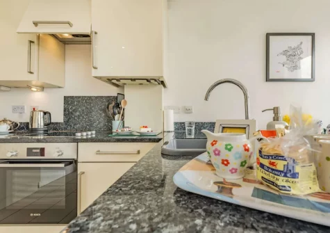 The kitchen at 8 Cobourg House, Tenby