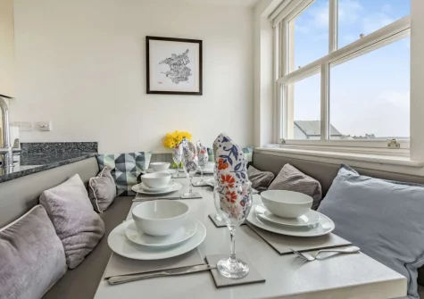 The dining area at 8 Cobourg House, Tenby