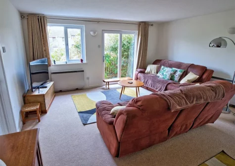 The living room at 9 Kings Court, Narberth