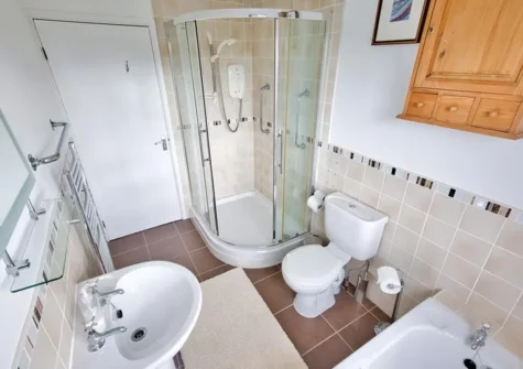 The bathroom at 9 Kings Court, Narberth