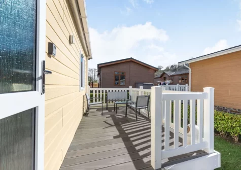 The decked terrace & outdoor sitting area at 92 Heritage Park, Stepaside