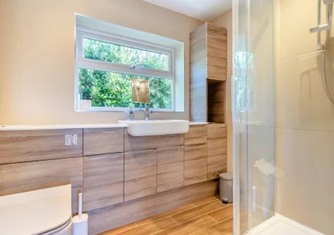 The shower room at Aelfryn, Wisemans Bridge