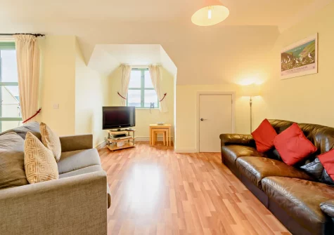 The living area at Aeradŵr, Broad Haven