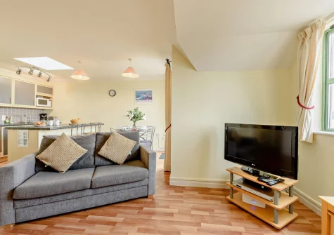 The living area at Aeradŵr, Broad Haven