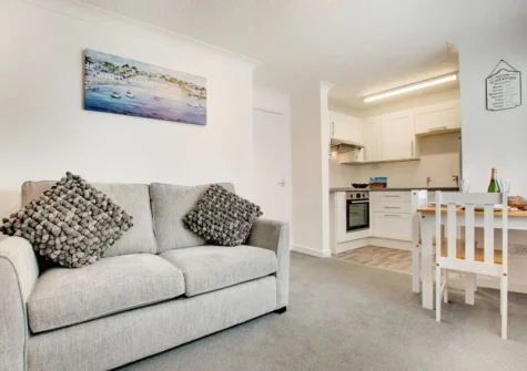 The open-plan living & dining area at Annedd Fach, Tenby