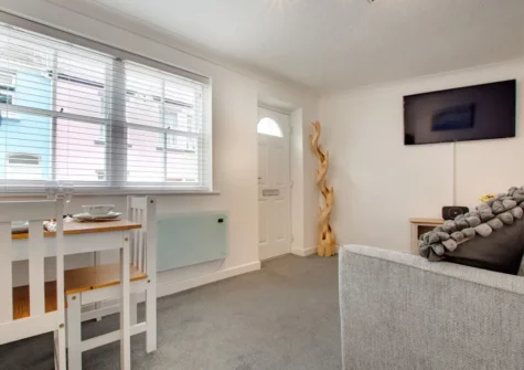 The open-plan living & dining area at Annedd Fach, Tenby