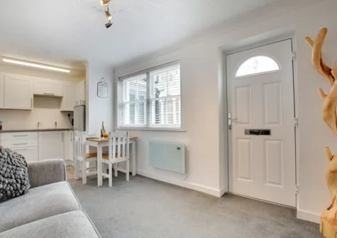 The open-plan living & dining area at Annedd Fach, Tenby
