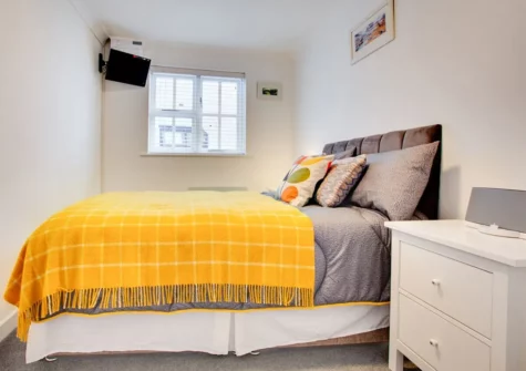 The bedroom at Annedd Fach, Tenby