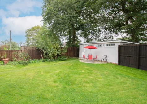 The second patio, alfresco dining area & garden at Ashwood, Saundersfoot
